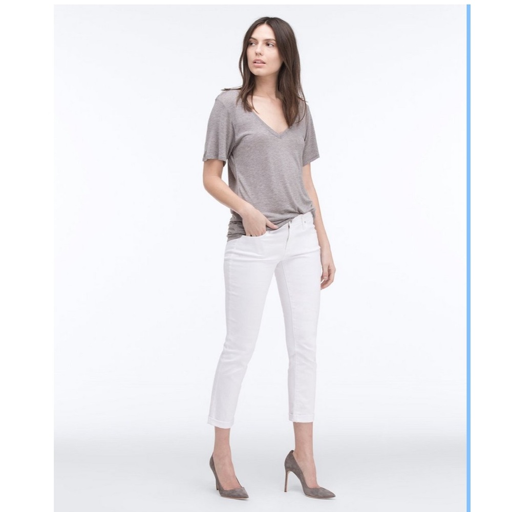 AG White stilt roll-up Cigarette Jean 29